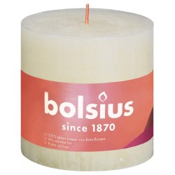 Bolsius Shine Collection Bougie bloc rustique 100/100 Soft Pearl- Soft Pearl
