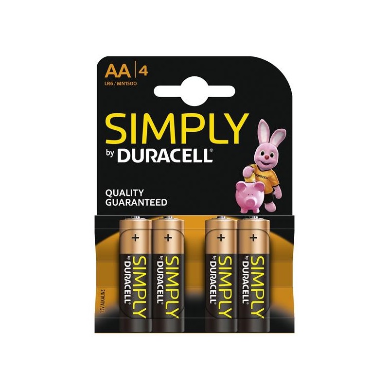 Duracell AA batterij LR6 MN1500 1,5V Doos a 20 blisters a 4 stuks