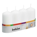 Bolsius Bougie bloc rustique 100/48 plateau a 4 pièces blanc