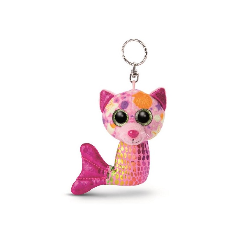 NICI Glubschis porte-clés Chat Sirène Aqua-marie 11cm