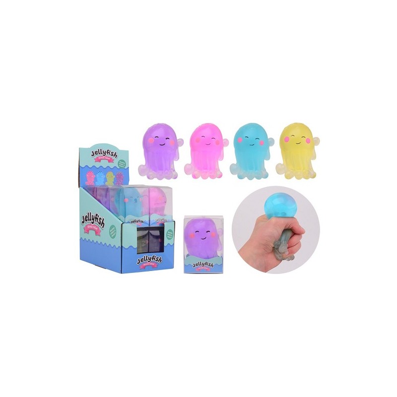Transparant inktvis stress speelgoed in 4 kleuren
Blauw, paars, roze en geel