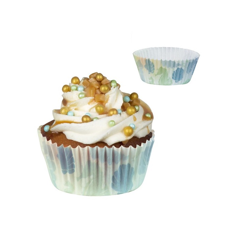 Papieren cupcakevormpjes Zeemeermin set a 50 stuks Ø6,5cm