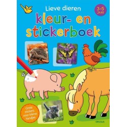 Deltas Chers animaux, livre de coloriage et d'autocollants (3-5 ans)