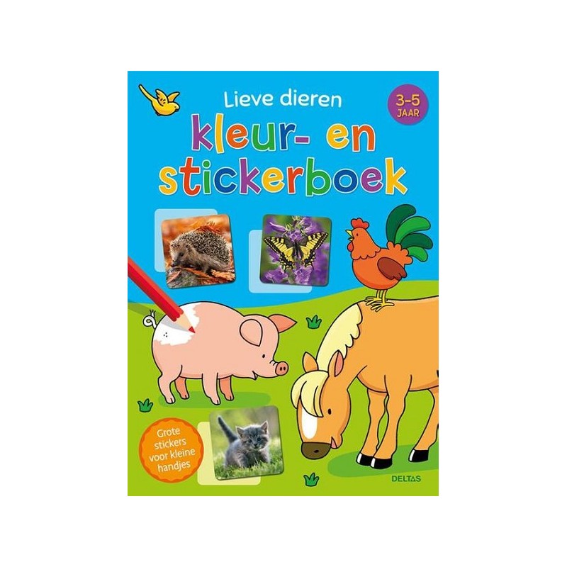 Deltas Chers animaux, livre de coloriage et d'autocollants (3-5 ans)