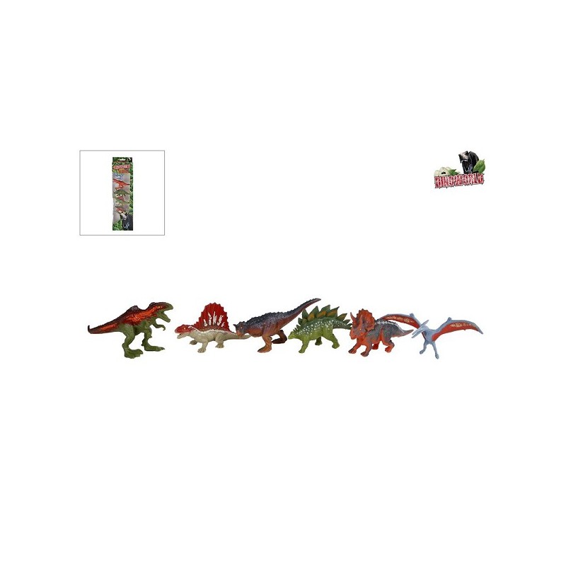 DinoWorld 6 Dinosaurus Figuren 9cm