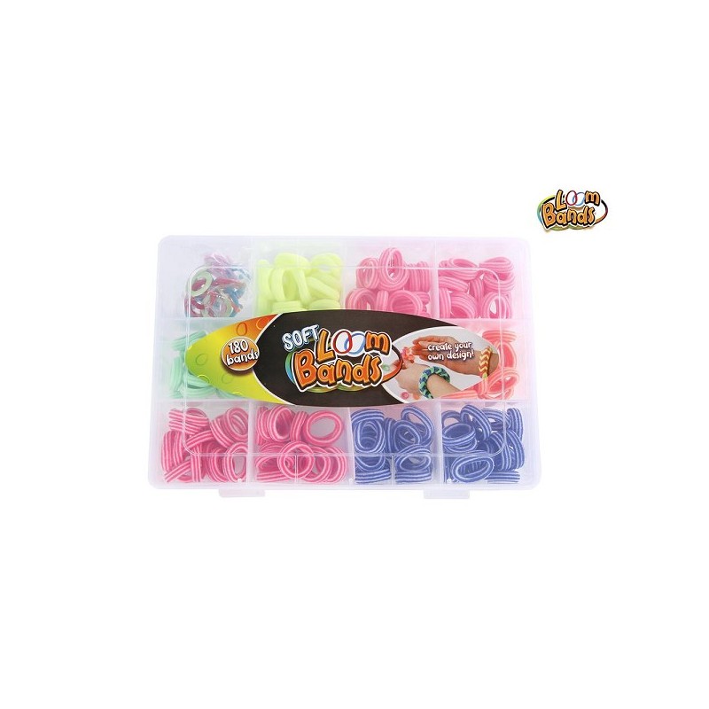 Soft Loom Bands met 180 soft looms en 15 clips