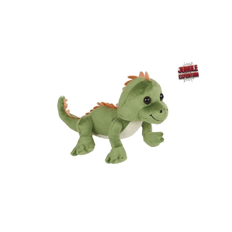 Peluche lézard Jungle expédition vert 35cm