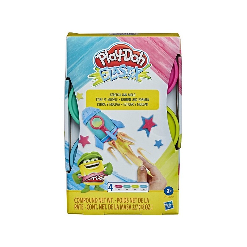 Hasbro Play-Doh Elastix klei set 4 potjes