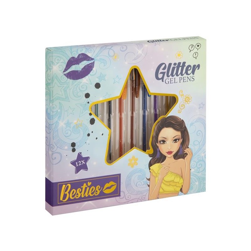 Grafix Besties Glitter gel pennenset 12-delig
