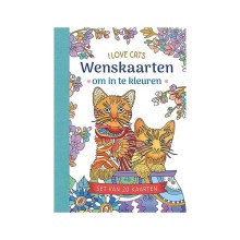 Deltas Wenskaarten Om In Te Kleuren - I Love Cats