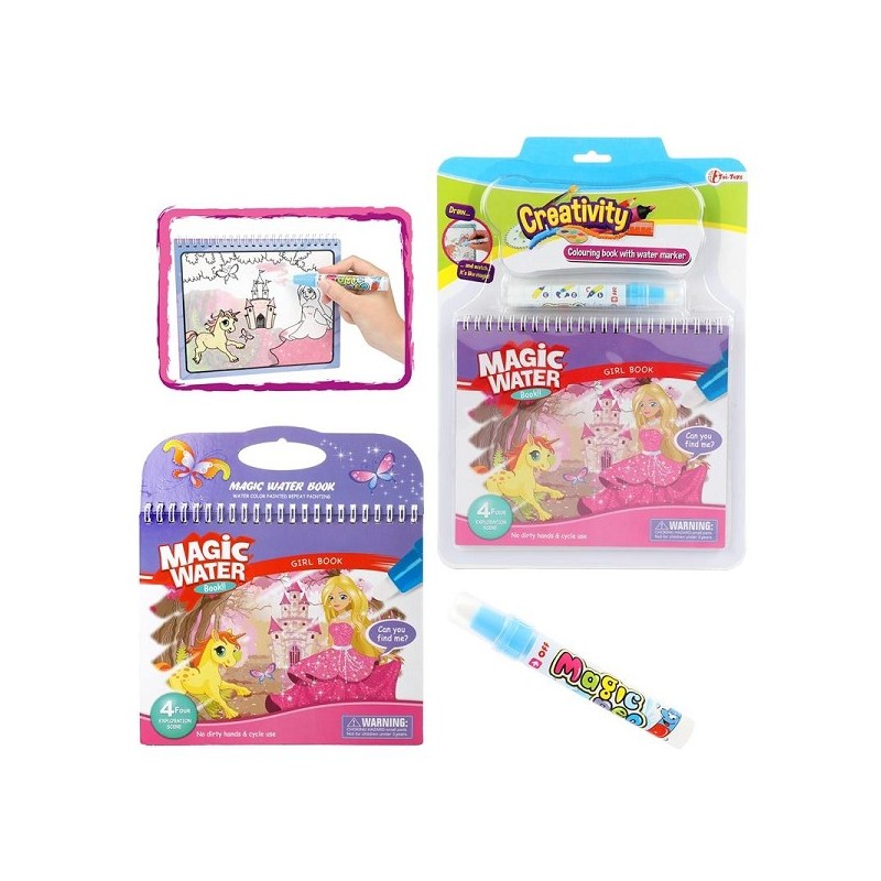 Toi Toys Livre de coloriage à l'eau 'Princesse' + feutre