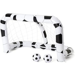 But de football gonflable Bestway 213x117x125cm avec 2 ballons