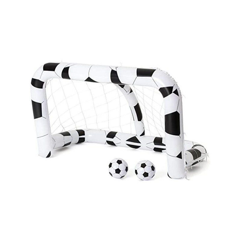 But de football gonflable Bestway 213x117x125cm avec 2 ballons