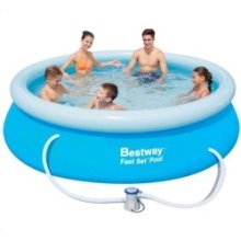 Piscine Bestway FastSet 305x76cm + pompe 12Volt