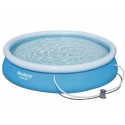 Piscine Bestway FastSet 457x84cm + pompe 12 Volts