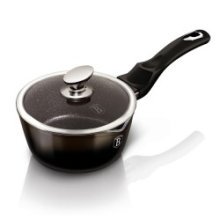 Berlingerhaus casserole 16 cm avec couvercle en verre Shiny Black collection aluminium également induction