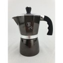 Berlingerhaus espresso maker percolator 6 kops shiny black collection aluminium