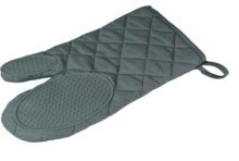 Ovenhandschoen met silicone grip 30x18cm grijs