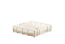 Ambiente Servethouder draad klein 14x15,5x8cm creme