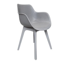 Chaise de jardin Jasper plastique gris foncé