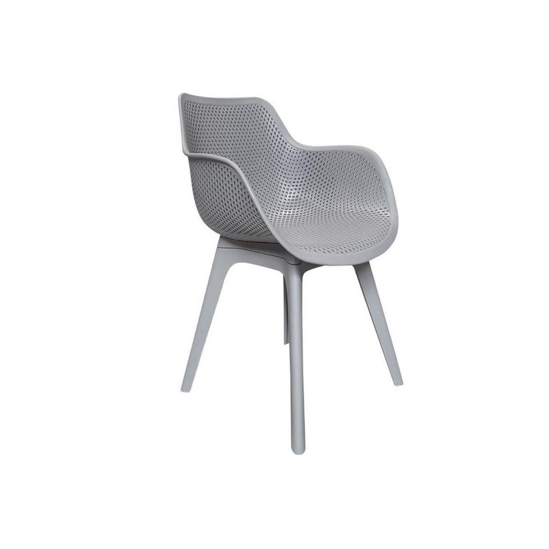 Chaise de jardin Jasper plastique gris foncé