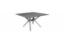 Table de jardin Jasper 80x80cm plastique gris foncé