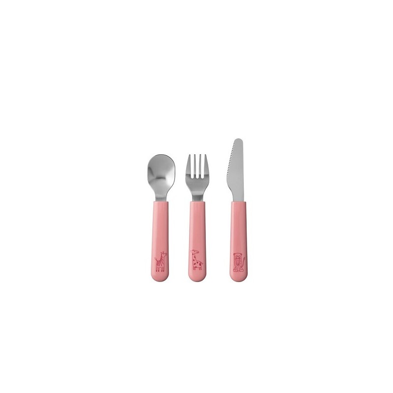 Mepal set de couverts pour enfants mio 3 pièces - rose foncé