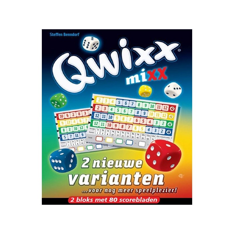 Jeux de gobelins blancs Qwixx Mixx