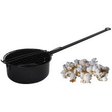 Esschert Design Poêle à pop-corn 70x18x10cm Acier au carbone