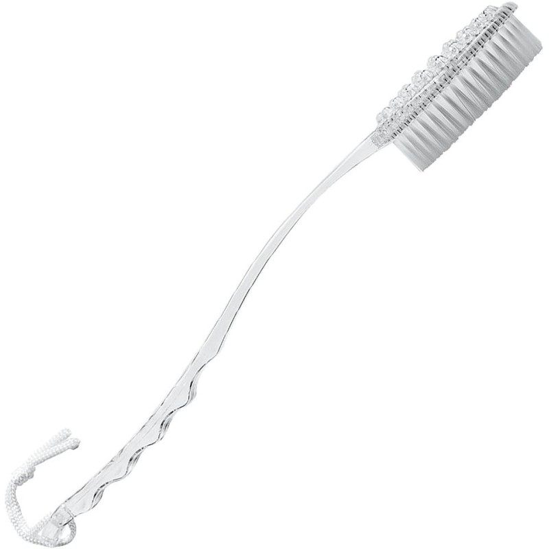 Brosse de bain en plastique transparent