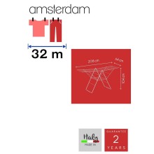 Metaltex/Tomado Droogrek Amsterdam 32 mtr zwart