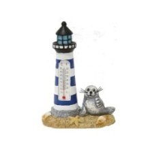 Phare thermomètre avec sceau 7x4,5x10cm