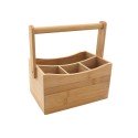 Bamboe bestekmand 23x14x23,5cm met hengsel