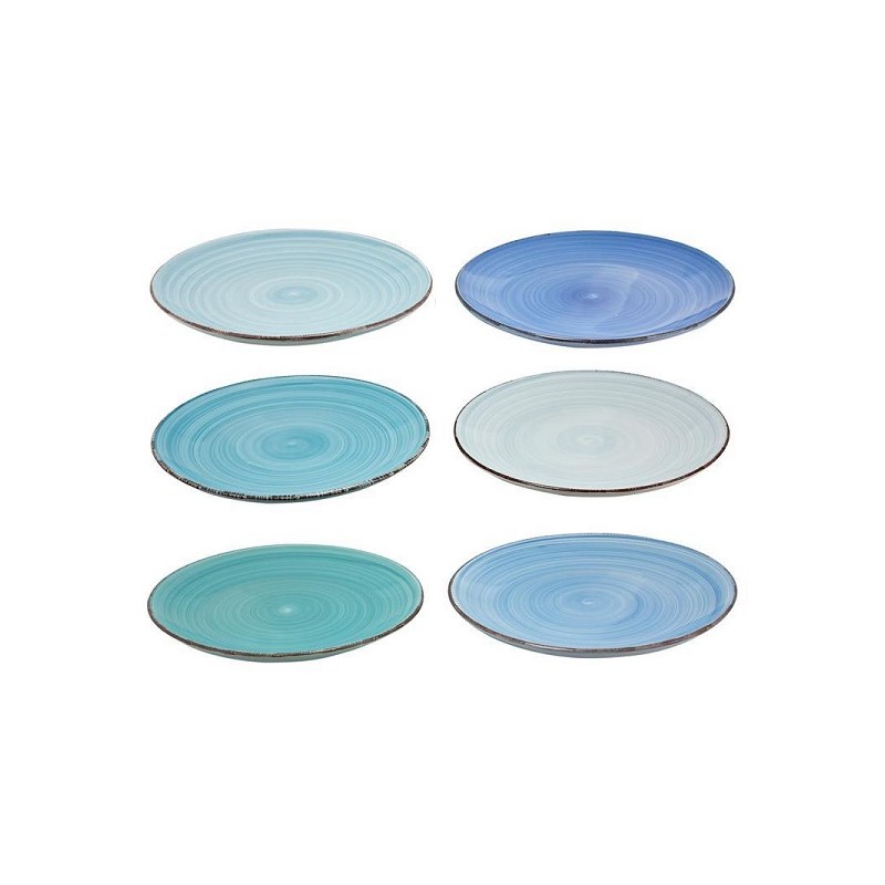 Assiette plate Boîte bleue de 6 pièces Ø26,5 cm