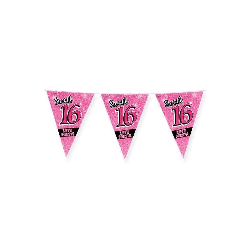 Paperdreams Party vlag - Sweet 16