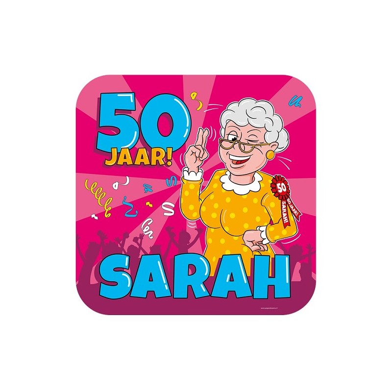 Paperdreams Huldeschild - Sarah cartoon