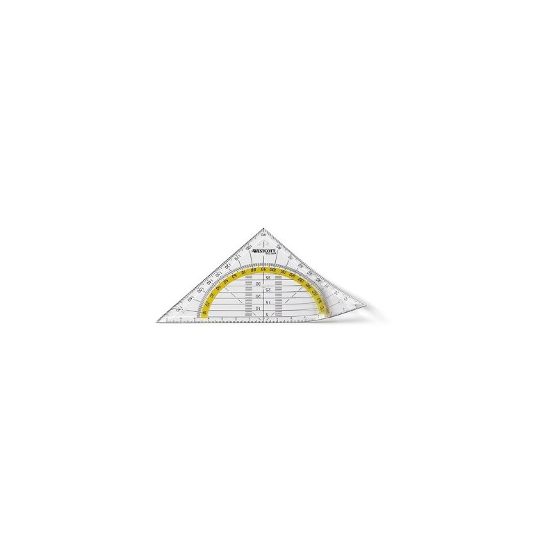 Westcott Geodriehoek flexibel 14cm in polybag