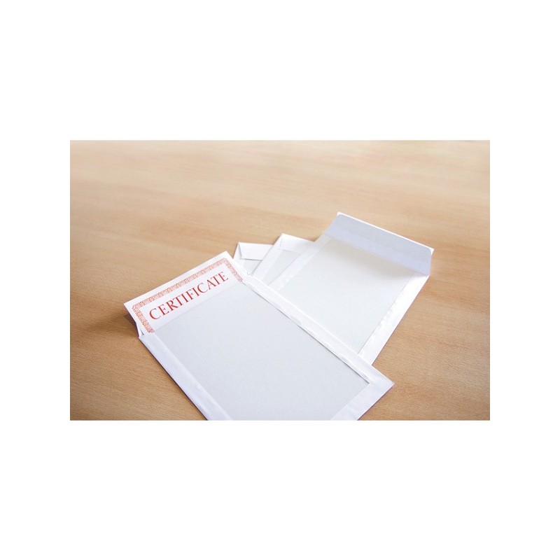 Enveloppes Raadhuis 229x324mm C4 dos cartonné kraft blanc 120gr paquet de 10 pièces.