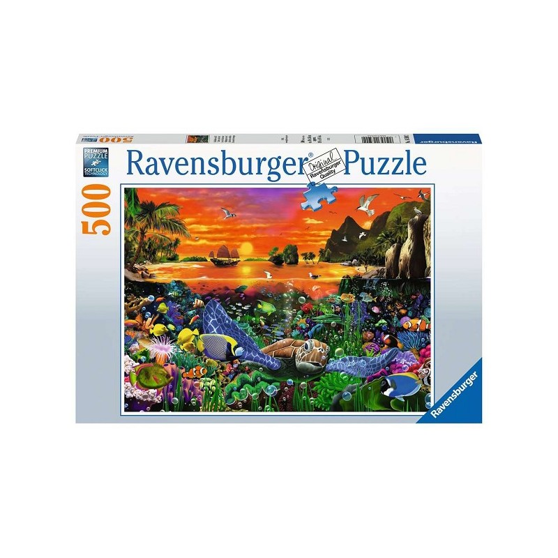 Ravensburger Puzzle Tortue dans le récif 500 pièces