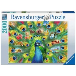 Ravensburger Puzzel Land van de pauw 2000 stukjes