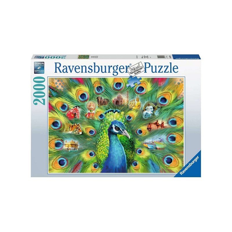 Ravensburger Puzzel Land van de pauw 2000 stukjes