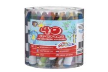 Grafix 40 Crayons de cire en tube Ø7x10cm A partir de 3 ans