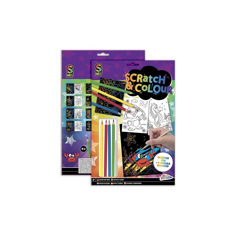 Grafix Scratch et couleur A4, 15 feuilles