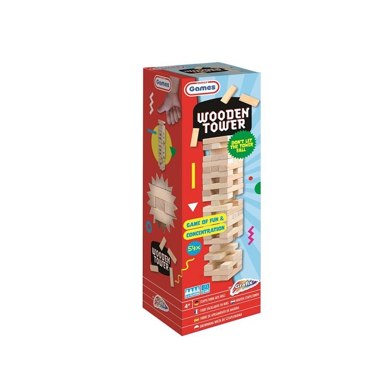 Grafix Houten stapeltoren spel
