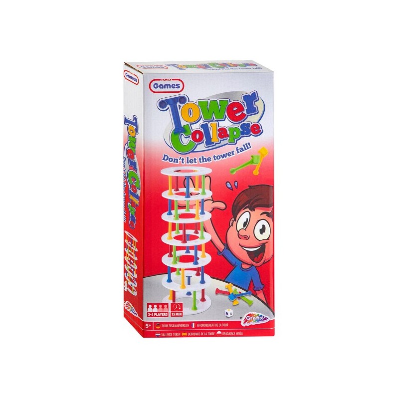 Grafix Tower Collapse Toren van pisa spel
 Afmeting artikel: 30 x 15 x 4 cm