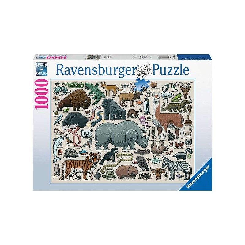 Ravensburger puzzel Wilde dieren 1000 stukjes