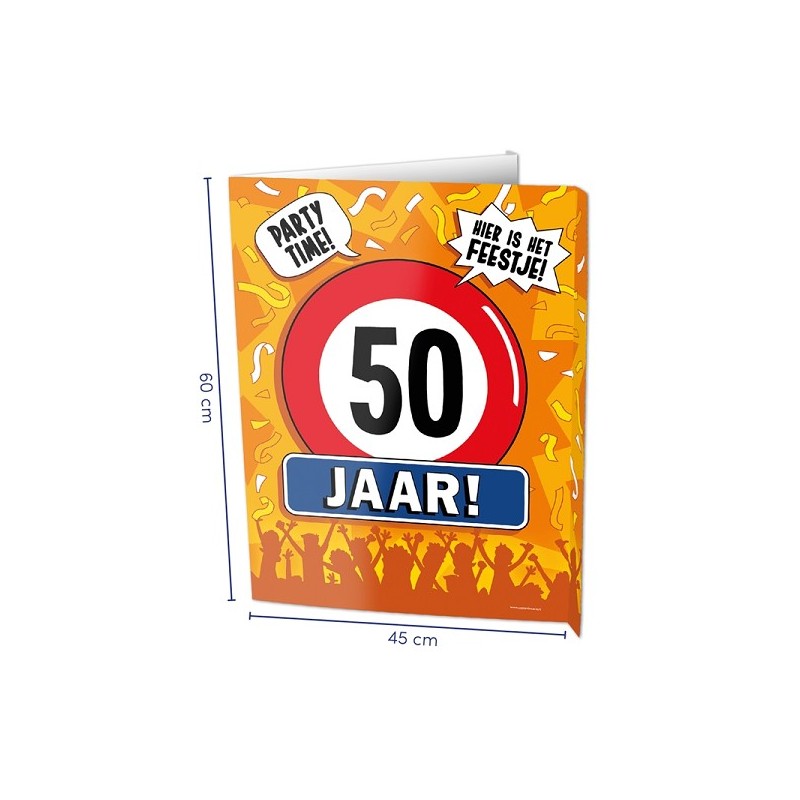 Paperdreams Window signs - 50 jaar 60x45cm