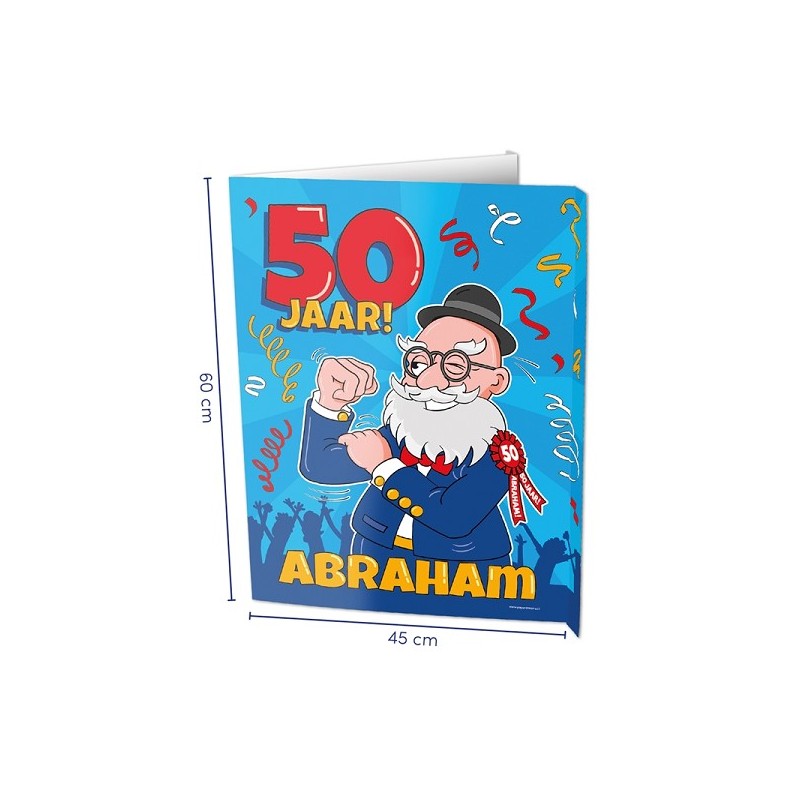 Paperdreams Window signs - Abraham 50 jaar 60x45cm