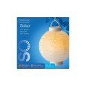 Lumineo Solar lantaarn nylon vlam effect Ø20xH23cm-12L (met schakelaar)