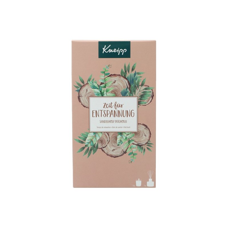 Kneipp Coffret Time To Relax bougie parfumée 145gr + bâtonnets parfumés 50ml